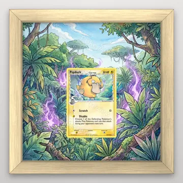 Psyduck Delta Species 81/110 EX Holon Phantoms set 2 Pokemon TCG extension art collector display view 3
