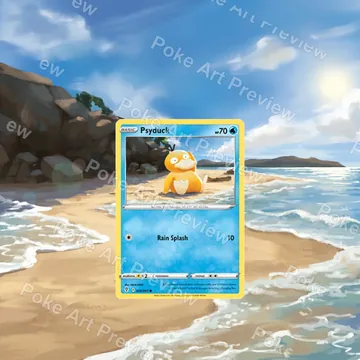 Psyduck 024/203 Evolving Skies Pokemon TCG extension art collector display view 1