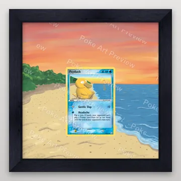 Psyduck 70/112 EX FireRed LeafGreen beach Pokemon TCG extension art collector display view 4