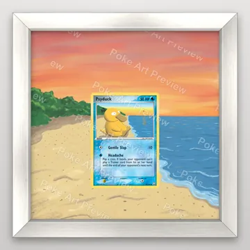 Psyduck 70/112 EX FireRed LeafGreen beach Pokemon TCG extension art collector display view 5