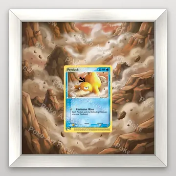 Psyduck 73/100 EX Sandstorm Pokemon TCG extension art collector display view 5