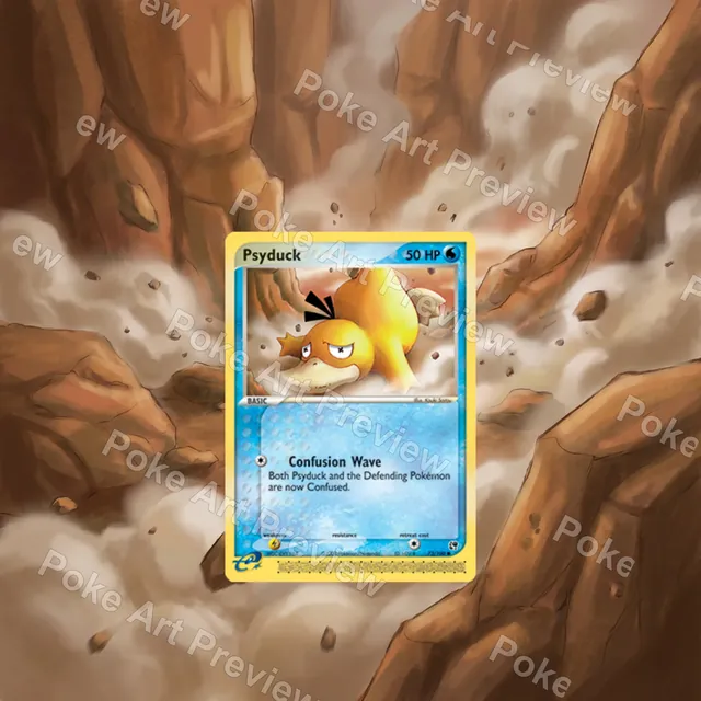 Psyduck 73/100 EX Sandstorm set 2 Pokemon TCG extension art collector display