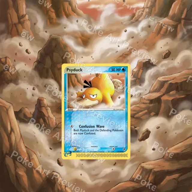 Psyduck 73/100 EX Sandstorm Pokemon TCG extension art collector display