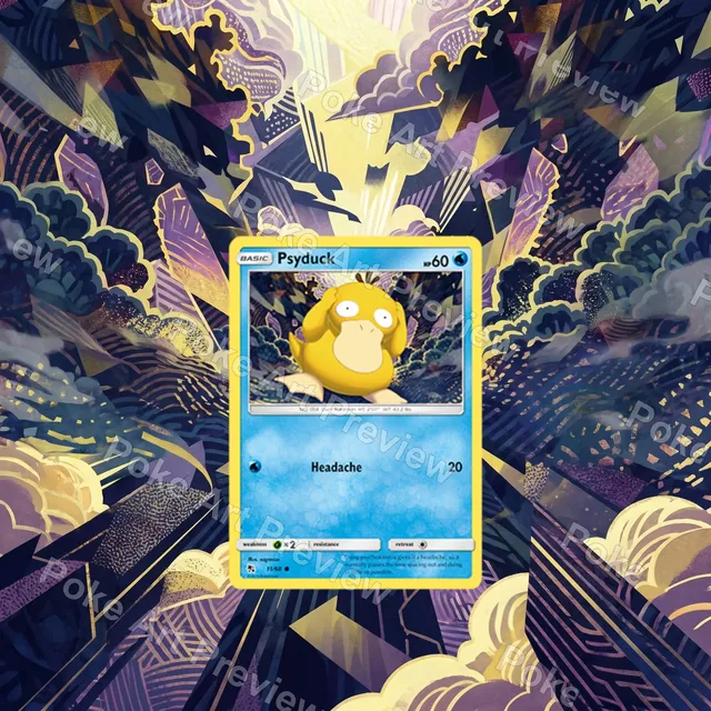 Psyduck 11/68 Hidden Fates set 2 Pokemon TCG extension art collector display