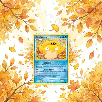 Psyduck 87/127 Platinum Pokemon TCG extension art collector display view 9