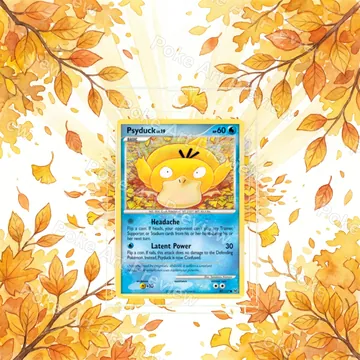 Psyduck 87/127 Platinum Pokemon TCG extension art collector display view 10
