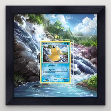 Psyduck 100/132 Secret Wonders Pokemon TCG extension art collector display view 4