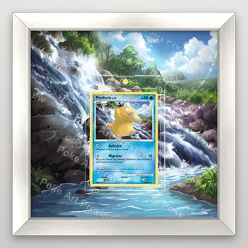 Psyduck 100/132 Secret Wonders Pokemon TCG extension art collector display view 5