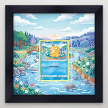 Psyduck 28/149 Sun and Moon Pokemon TCG extension art collector display view 4