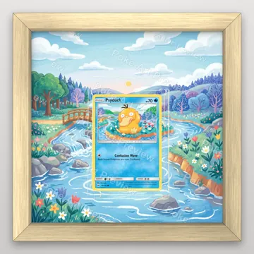 Psyduck 28/149 Sun and Moon Pokemon TCG extension art collector display view 3