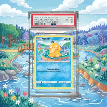 Psyduck 28/149 Sun and Moon Pokemon TCG extension art collector display view 7