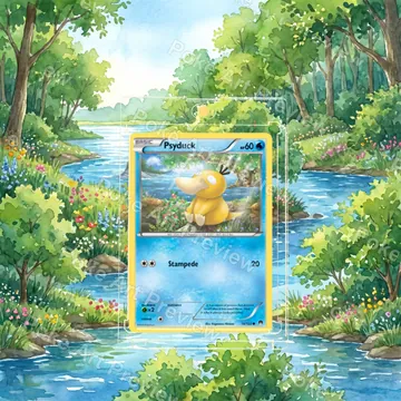 Psyduck 16/122 XY BREAKpoint Pokemon TCG extension art collector display view 6