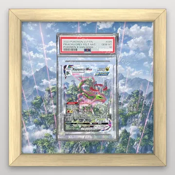 Rayquaza VMAX 218/203 PSA Evolving Skies Pokemon TCG extension art collector display view 3