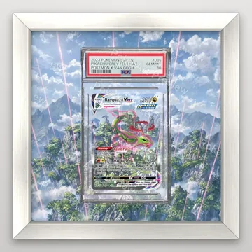 Rayquaza VMAX 218/203 PSA Evolving Skies Pokemon TCG extension art collector display view 5