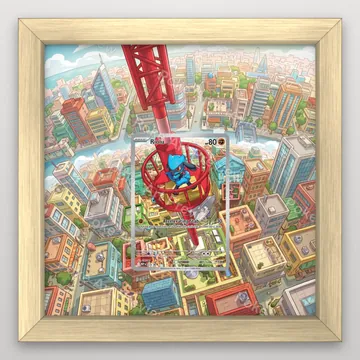 Riolu 215/198 Scarlet Violet illustration rare Pokemon TCG extension art collector display view 3