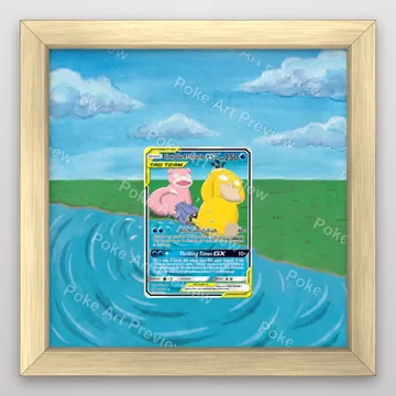Slowpoke Psyduck GX 35/236 Unified Minds set 2 Pokemon TCG extension art collector display view 3
