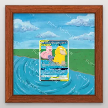 Slowpoke Psyduck GX 35/236 Unified Minds set 2 Pokemon TCG extension art collector display view 2