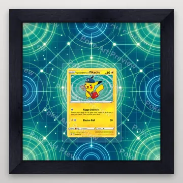 Special Delivery Pikachu SWSH074 SWSH Black Star Promos Pokemon TCG extension art collector display view 4