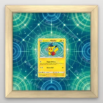 Special Delivery Pikachu SWSH074 SWSH Black Star Promos Pokemon TCG extension art collector display view 3