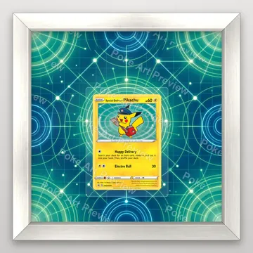 Special Delivery Pikachu SWSH074 SWSH Black Star Promos Pokemon TCG extension art collector display view 5