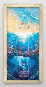 Squirtle, Wartortle and Blastoise ex Scarlet & Violet 151 Pokemon TCG extension art collector display view 3