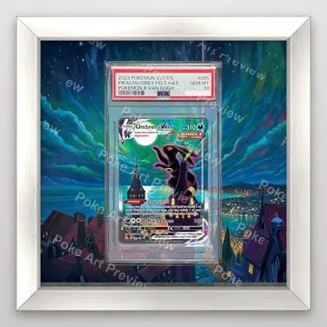 Umbreon VMAX Moonbreon 215/203 PSA Evolving Skies Pokemon TCG extension art collector display view 5